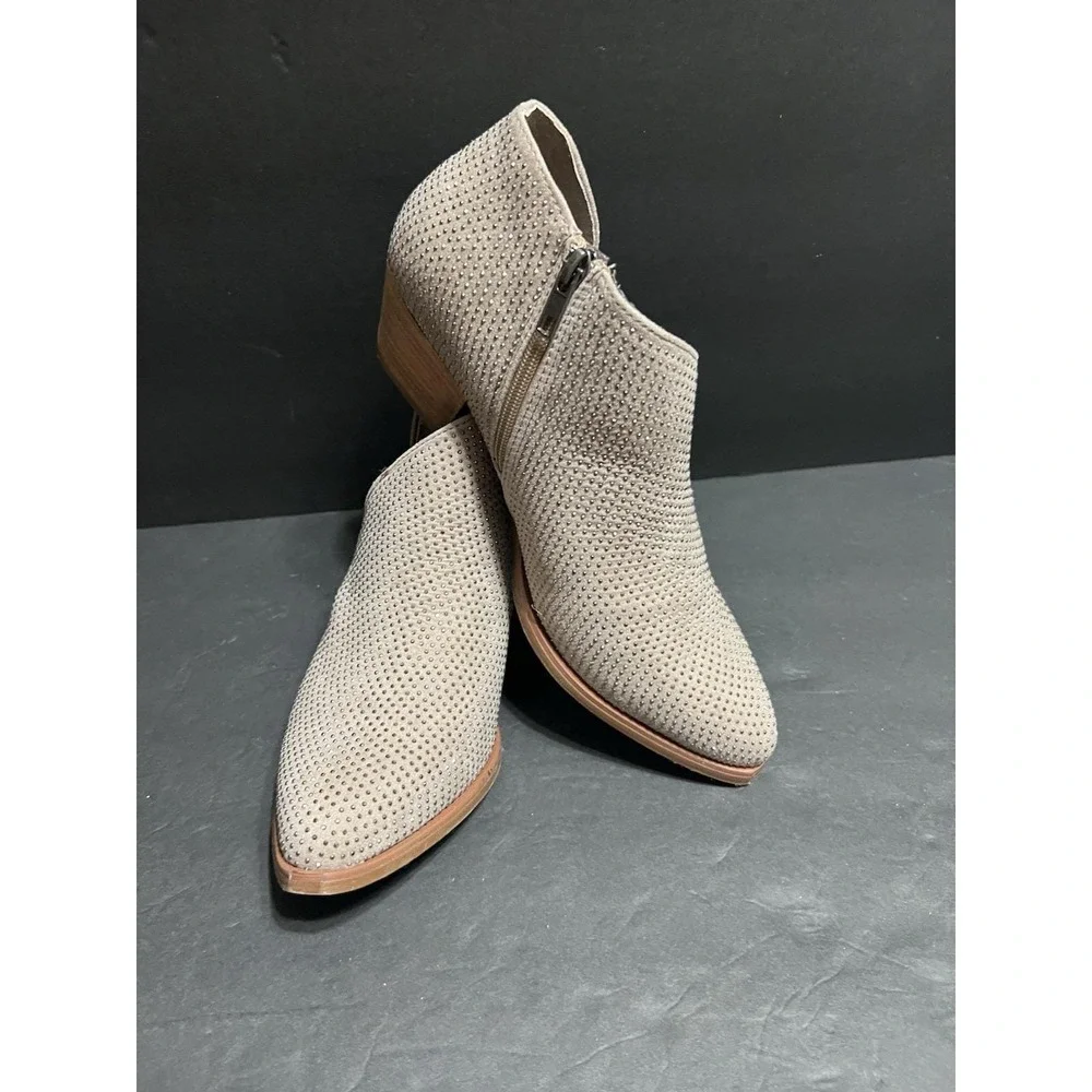 Very‎ G Womens Round Toe Ankle Boot Taupe Size 8.5 Fall Fashion Sparkles